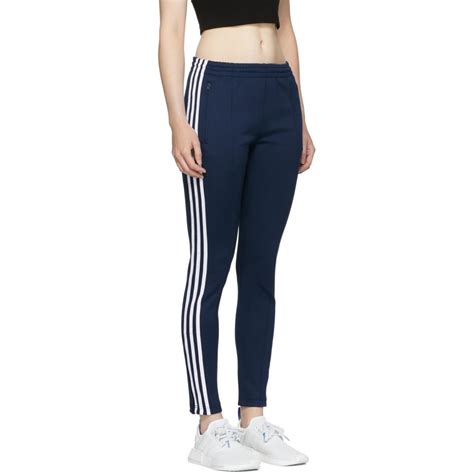 Adidas Originals Cotton Navy Sst Track Pants In Blue Lyst