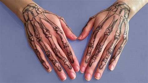 Skeleton Hand Tattoo Stencil