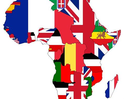 Africa Map With Countries Flags