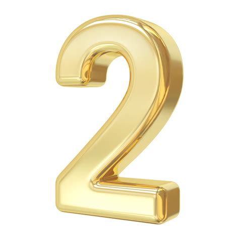 Gold Number Two Png Clipart Image Artofit Images And Photos Finder