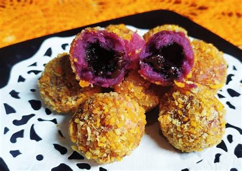 resep bola bola ubi ungu oleh mama azka kitchen cookpad