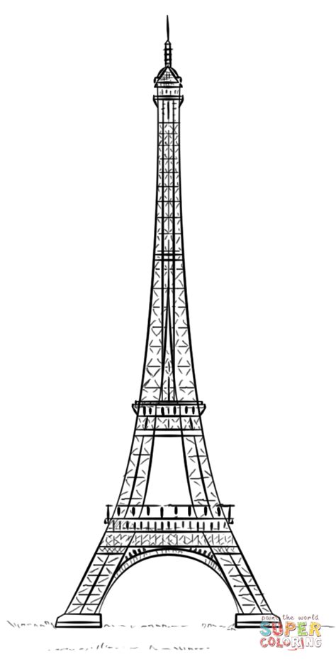 Eiffel Tower La Tour Eiffel Coloring Page Free Printable Coloring Pages