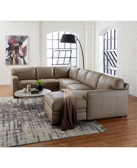 Furniture Closeout Avenell 2 Pc Leather Sectional With Chaise