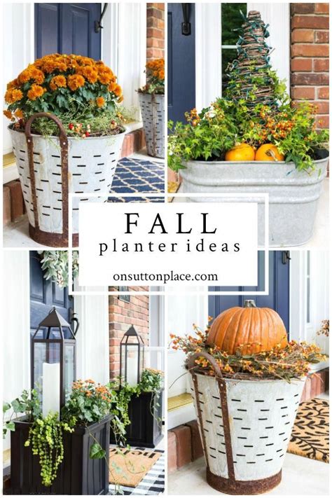 Front Porch Ideas Fall Planters With Mums And More Fall