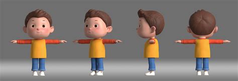Cartoon Boy Child Student Man Animation Role 3d Cgtrader