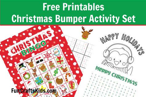 Christmas Bumper Activity Set Free Printable Fun Crafts Kids