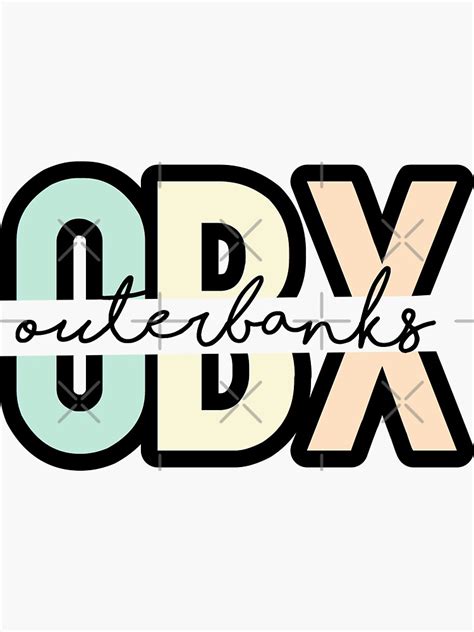 Outerbanks Obx Sticker For Sale By Lilcocostickers Redbubble