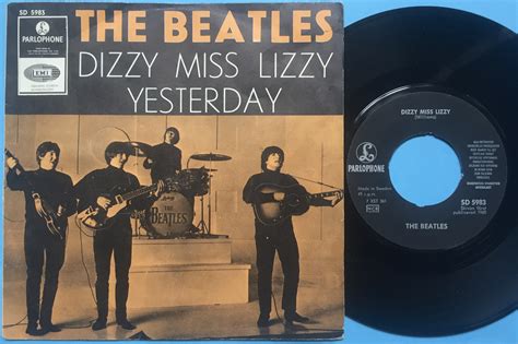 Nostalgipalatset Beatles Dizzy Miss Lizzy 7 Orange Swe Ps 1965