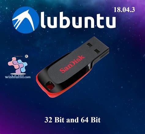 Lubuntu 18043 Lxde 32 Bit And 64 Bit Live Bootable 16gb Usb Pen Drive