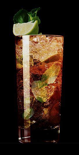 This dark 'n' stormy cocktail looks impressive and tastes amazing! Cocktails | Kraken Rum | Rum drinks, Kraken rum, Mojito