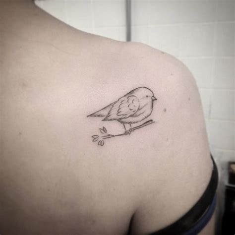 Shoulder Blade Tattoo Of A Bird By Ivy Saruzi