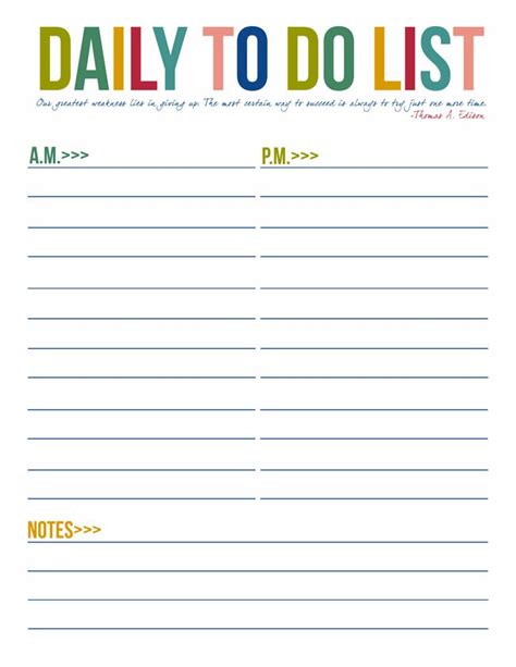 7 Best Images Of Free Printable Daily To Do List Template Free