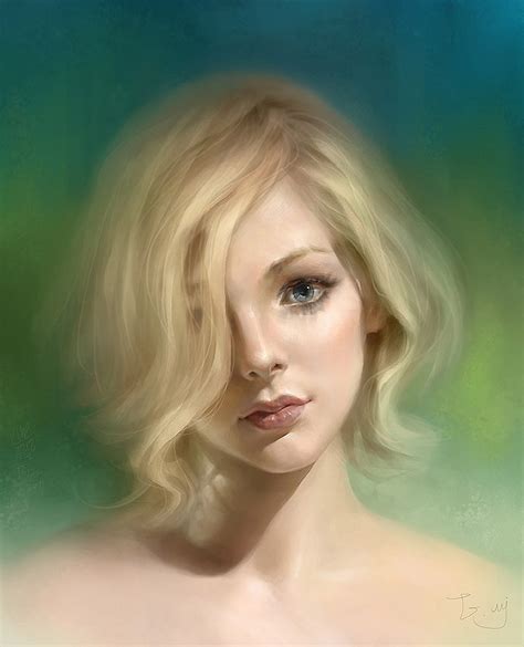 Beautiful Girl Blonde Short Hair Face Painting