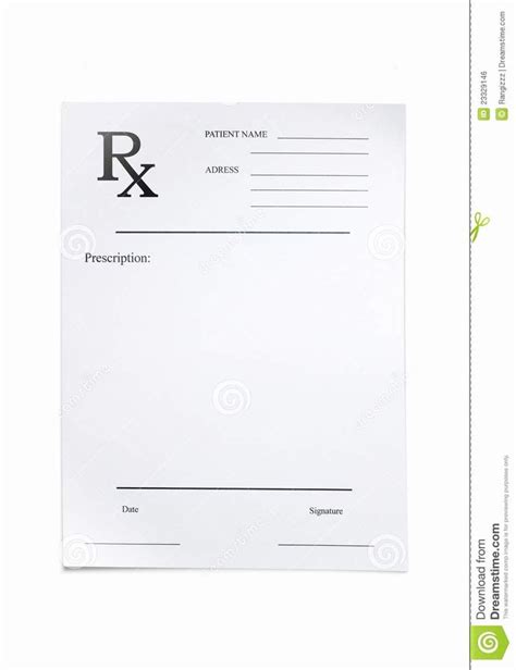 Printable Prescription Pad