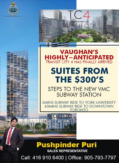 Tc4 At Smartcentress Place Trnisty City Condos Vaughans Highly