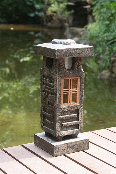 Tcgjm pagoda garden chinese, outdoor japanese style solar zen garden lights lantern pagoda light solar garden lamp statue farmhouse balcony creative decoration lamp,gray. TIAAN 20" height Solar lantern Solar garden lamp Solar ...