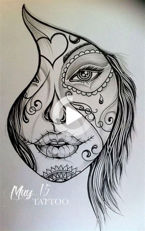 Tätowierter Hotties Skull Girl Tattoo Tattoo Art