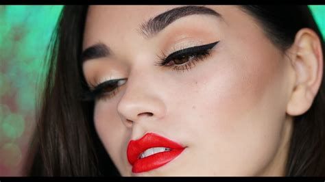 Classic Red Lip And Black Liner Makeup Tutorial Youtube