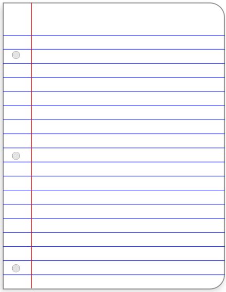 Free Printable Notebook Paper Clipart Best