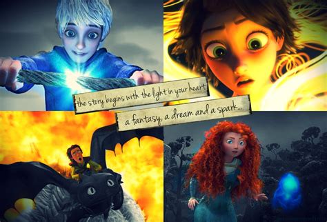 Jack Rapunzel Merida And Hiccup The Big Four Photo 33375669 Fanpop