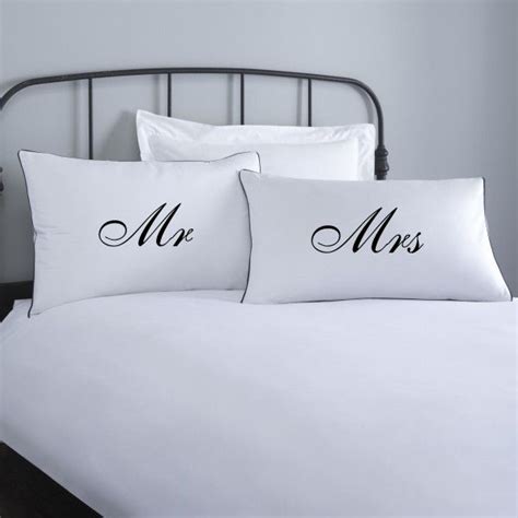 Mr And Mrs Pillowcases Hardtofind Pillow Cases Couple Pillowcase Couple Bedroom