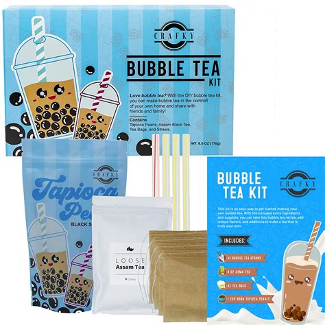 Buy Crafky Diy Bubble Tea Kit Complete With Boba Tapioca Pearls
