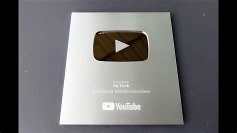 2019 Youtube Silver Play Button Unboxing Finally Received Thank You