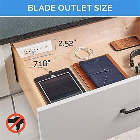 Docking Drawer Blade In Drawer Charging Outlet Easy To Install 2 AC