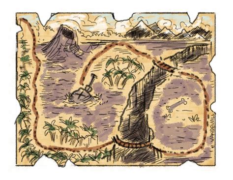 Printable Gold Treasure Map