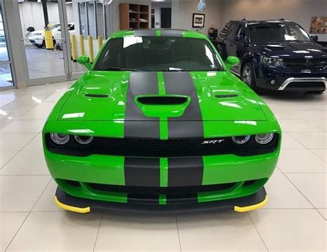2017 Dodge Challenger Srt Hellcat Green Go With Dual Carbon Racing
