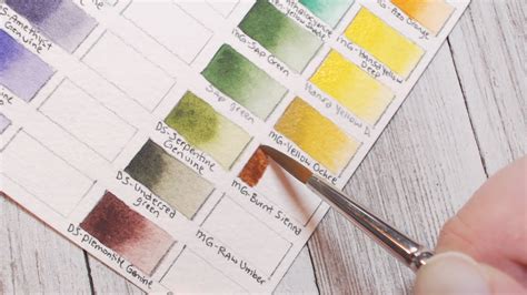 Painting Watercolor Swatches From My Pallet Youtube