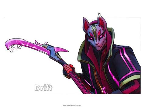 Drift Skin Fortnite Coloring Pages In 2021 Cool Coloring Pages Anime