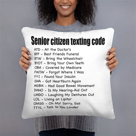 A nice, comfy robe, throw blanket or any other item that is useful during the chilly winter months makes a great gift, especially for seniors. Senior Citizen Texting Code - Gift For Senior Women And ...