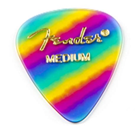 Fender 351 Shape Premium Rainbow Picks Medium Pack Of 12 Na