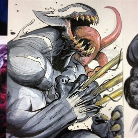Wolverine Wearing Symbiote Suit ¤° Marvel Comics Artwork Comics