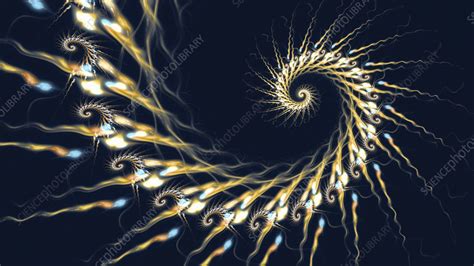 Golden Glowing Spiral Illustration Stock Image F0365726 Science