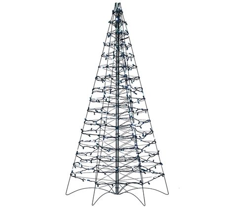 Pre Lit Led 5 Fold Flat Outdoor Christmas Tree By Lori Greiner Page