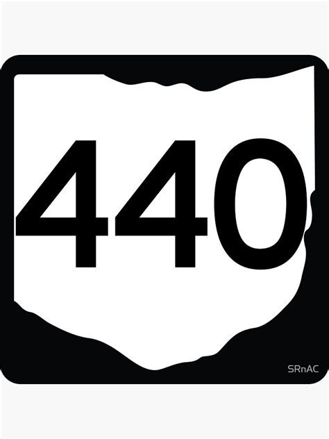 Ohio State Route 440 Area Code 440 Sticker For Sale By Srnac