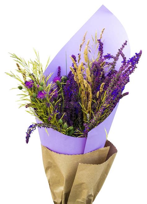 Beautiful Bouquet Of Bright Flowers Stock Photo Image Of Blue Grain