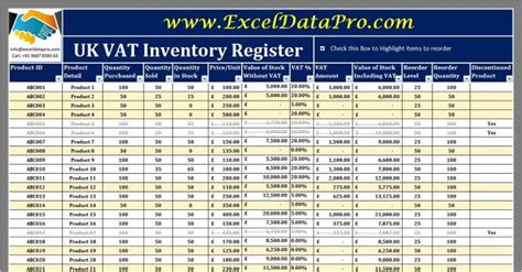 Download Inventory Management Excel Template Exceldatapro