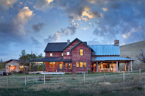 Inviting Rustic Ranch House Embracing A Picturesque Wyoming Landscape