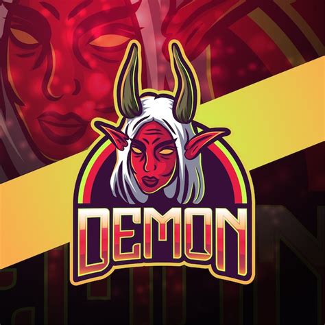Premium Vector Demon Esport Mascot Logo Design