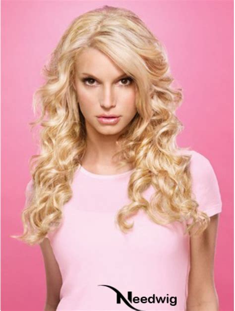 Wavy Lace Front Layered Long Blonde Popular Jessica Simpson Wigs