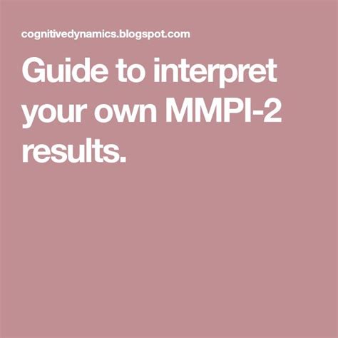 Guide To Interpret Your Own Mmpi 2 Results Introversion Spiritual