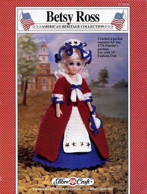Betsy Ross Fibre Craft Crochet 15 Inch Fashion Doll Clothes
