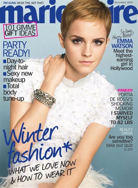 Marie Claire Us December 2010 Cover Emma Watson By Tesh Fashion