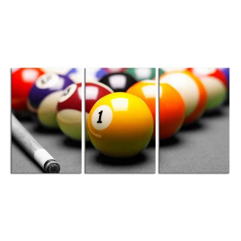 Billiards And Cue Home Decor Poster Canvas Painting Room Decoration