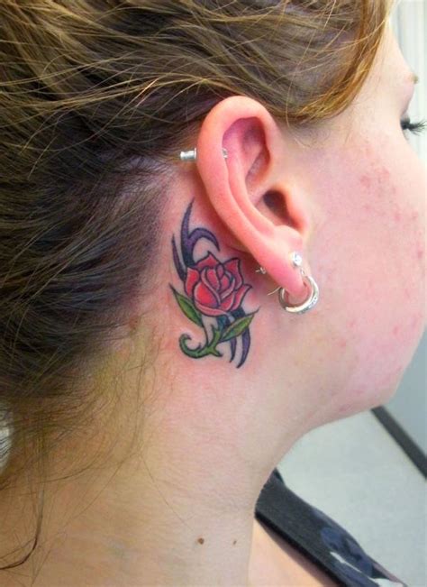 30 Cool Behind The Ear Tattoos Slodive