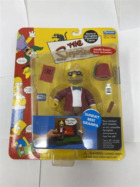 Playmates The Simpsons Wos World Of Springfield Sunday Best Grampa Series 9 699 Picclick
