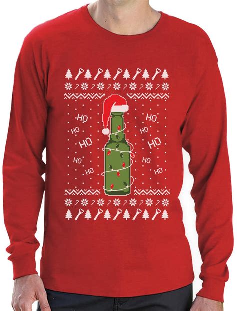 Ugly Christmas Sweater Beer Pong Holiday Party Long Sleeve T Shirt